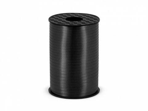 Wstążka plastikowa czarna, 5mm/225m 5 czarny Partydeco (PRP5-010) Partydeco