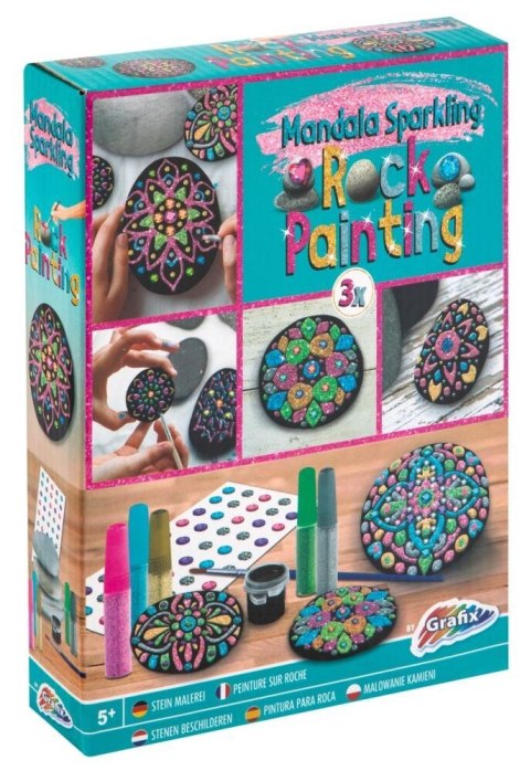 Zestaw kreatywny dla dzieci zestaw kamieni do ozdabiania brokatowe Grafix (20036) Grafix