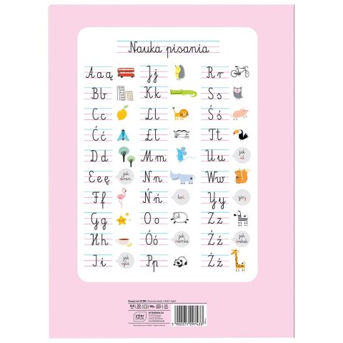 Zeszyt A4 B&B Kids Pastel 31k. 90g trzy linie Interdruk (ZEA432K=) Interdruk