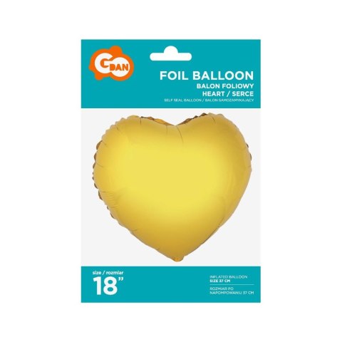 Balon foliowy serce złote 18 18cal Godan (FG-S36ZL) Godan