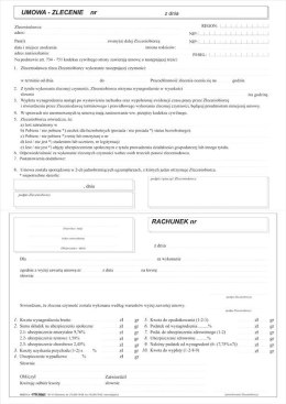 Druk samokopiujący Umowa - Zlecenie A4 100k. Stolgraf (K23) Stolgraf