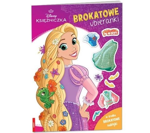 Książeczka edukacyjna Disney Księżniczka. Brokatowe Ubieranki Ameet (SDLB 9107) Ameet