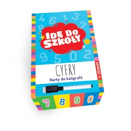 Książeczka edukacyjna Idę do szkoły. Cyfry. Karty do kaligrafii z pisakiem suchościeralnym Demart Demart