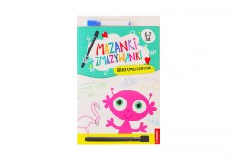 Książeczka edukacyjna Kolorowa grafomotoryka. Ćwiczenia do zmazywania z pisakiem Demart Demart