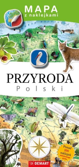 Książeczka edukacyjna Mapy z naklejkami. Przyroda Polski Demart Demart