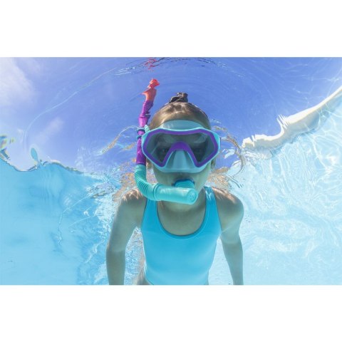 Maska pływacka Dziecięcy Zestaw Do Nurkowania Różowy Maska, Płetwy, Rurka Best Way (14444) Best Way