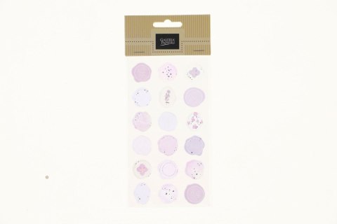 Naklejka (nalepka) pieczątki jasno fioletowe 18szt. Argo (254053) Argo