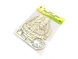 Ozdoba wielkanocna drewniana koszyczek zestaw z flamastrami One Dollar (367968) One Dollar