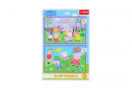 Puzzle Peppa Pig Peppa na placu zabaw 2x24 el. Trefl (34435) Trefl