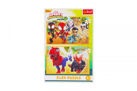 Puzzle Spidey i dinozaury 2x24 el. Trefl (34432) Trefl