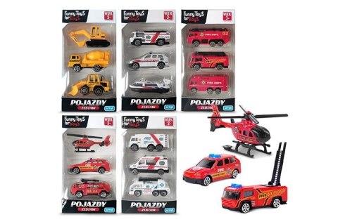 Samochód zestaw 3 pojazdów, mix wzorów Artyk (126543) Artyk