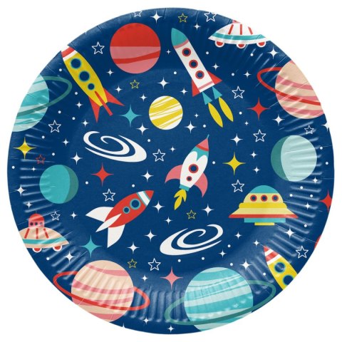 Talerz jednorazowy Space tektura śr. 230mm 8 szt Paw (PPL8001000) Paw