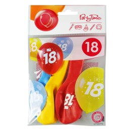 Balon gumowy z nadrukiem cyferki - 18 (3 szt.) mix 280mm Arpex (KB1993-18-9944) Arpex