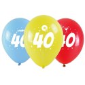 Balon gumowy z nadrukiem cyferki - 40 (3 szt.) mix 280mm Arpex (KB2013-40-9944) Arpex