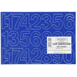 Cyfry samoprzylepne niebieskie Farro Farro