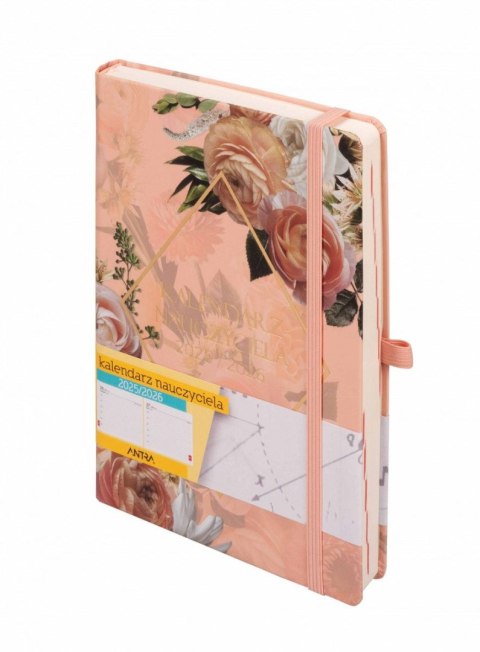 Kalendarz książkowy (terminarz) Nauczyciela RÓŻE A5 Antra (2025/2026) Antra