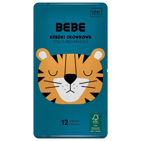Kredki ołówkowe BB KIDS FRIENDS BOYS 12 K 12 kol. Noster (METALOWE OP) Noster