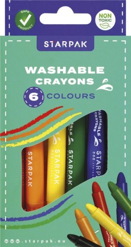 Kredki świecowe Paw Patrol zmywalne 6 kol. Starpak (518462) Starpak