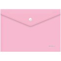 Teczka plastikowa na zatrzask A4 różowy 180 mic. Berlingo (268384) Berlingo