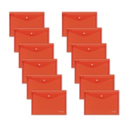 Teczka plastikowa na zatrzask A5 czerwony 200 mic. Berlingo (352660) Berlingo