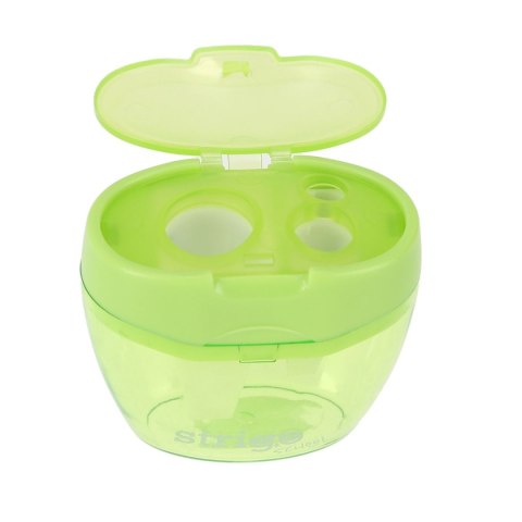 Temperówka z pojemnikiem na 3 grubości oł.i kredek mix plastikowa Strigo (SSC386) Strigo