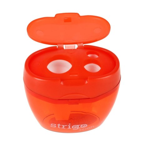 Temperówka z pojemnikiem na 3 grubości oł.i kredek mix plastikowa Strigo (SSC386) Strigo