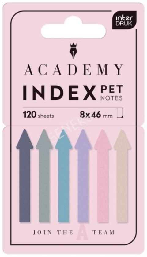 Zakładki indeksujące ACADEMY ARROWS PASTEL 120k [mm:] 80x460 Interdruk (W PODAJNIKU) Interdruk