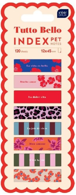 Zakładki indeksujące PRZEŹROCZYSTE FROST 120k [mm:] 12x45 Interdruk Interdruk