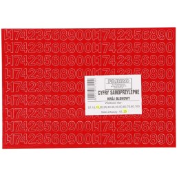 Cyfry samoprzylepne czerwone Farro Farro