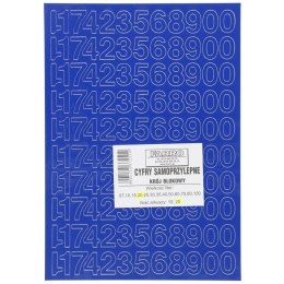 Cyfry samoprzylepne niebieskie Farro Farro