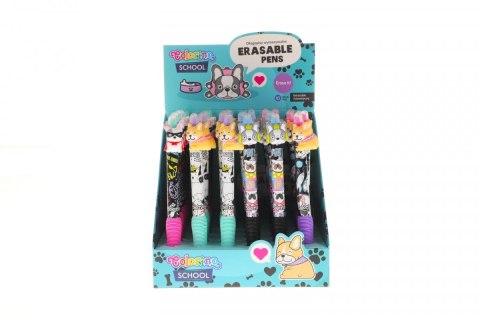 Długopis wymazywalny Dog wymazywalny wkład niebieski 0,5mm Patio (80433PTR) Patio