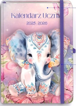 Kalendarz książkowy (terminarz) UCZNIA SŁOŃ B6 Antra (2025/2026) Antra
