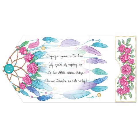 Kartka składana A5 Karnet A5 SLUB KOPERTA ŁAPACZ SNÓW Henry Henry