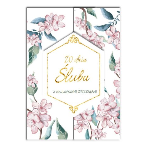 Kartka składana Karnet A5 SLUB ROZ JABŁON A5 Henry (5907465665094) Henry