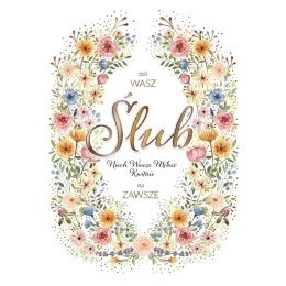 Kartka składana A5 Karnet A5 ślub kolorowy wzór Henry (5905701483068) Henry