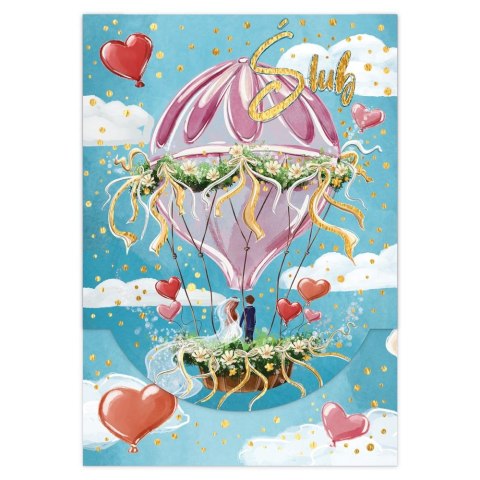 Kartka składana Karnet B6 ślub balon B6 Henry Henry