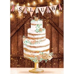 Kartka składana Karnet B9 ślub tort boho A5 Henry (5905701483006) Henry