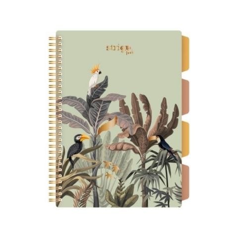 Kołozeszyt (kołonotatnik) AFRYKA PASTELOWY ZIELONY B5 100k. 80g krata Strigo (PADS069) Strigo