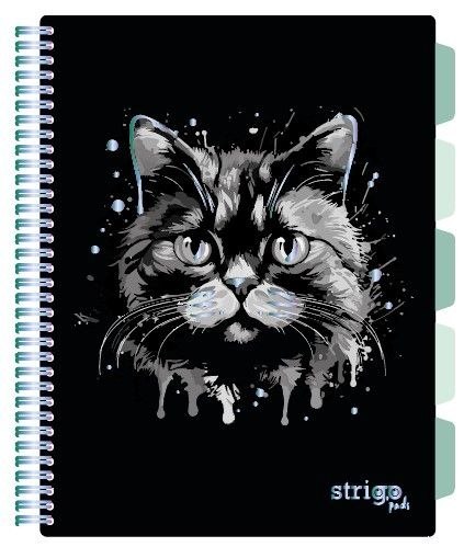 Kołozeszyt (kołonotatnik) ANIMALS Unicorn kot A4 100k. 80g linia Strigo (PADS091) Strigo