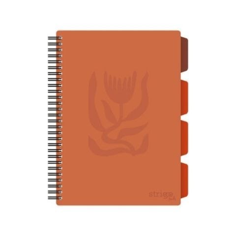 Kołozeszyt (kołonotatnik) FLORAL CEGLANY B5 100k. 80g krata Strigo (PADS046) Strigo