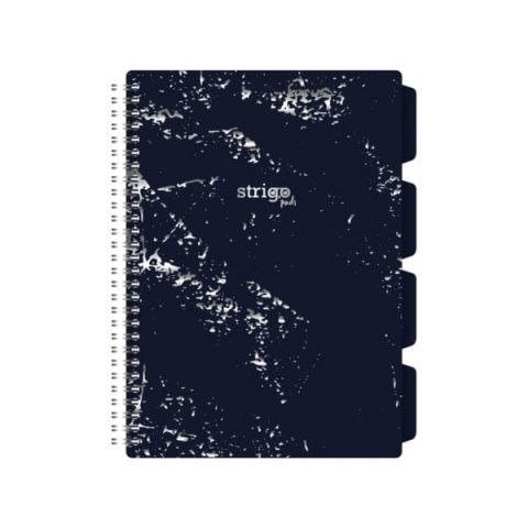 Kołozeszyt (kołonotatnik) MARMUR granatowy B5 100k. 80g krata Strigo (PADS029) Strigo