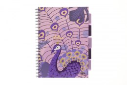 Kołozeszyt (kołonotatnik) PROJECT BOOK JUNGLA fioletowy B5 100k. 80g krata Strigo (PADS037) Strigo