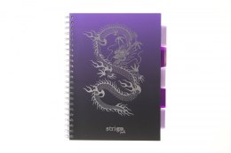 Kołozeszyt (kołonotatnik) SMOK WODNY fioletowy A4 100k. 80g krata Strigo (PAD050) Strigo