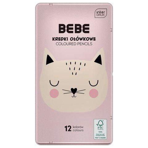 Kredki ołówkowe BB KIDS FRIENDS GIRLS 12 K 12 kol. Noster (METALOWE OP) Noster