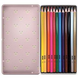 Kredki ołówkowe BB KIDS FRIENDS GIRLS 12 K 12 kol. Noster (METALOWE OP) Noster