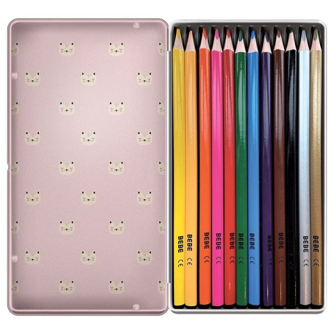 Kredki ołówkowe BB KIDS FRIENDS GIRLS 12 K 12 kol. Noster (METALOWE OP) Noster