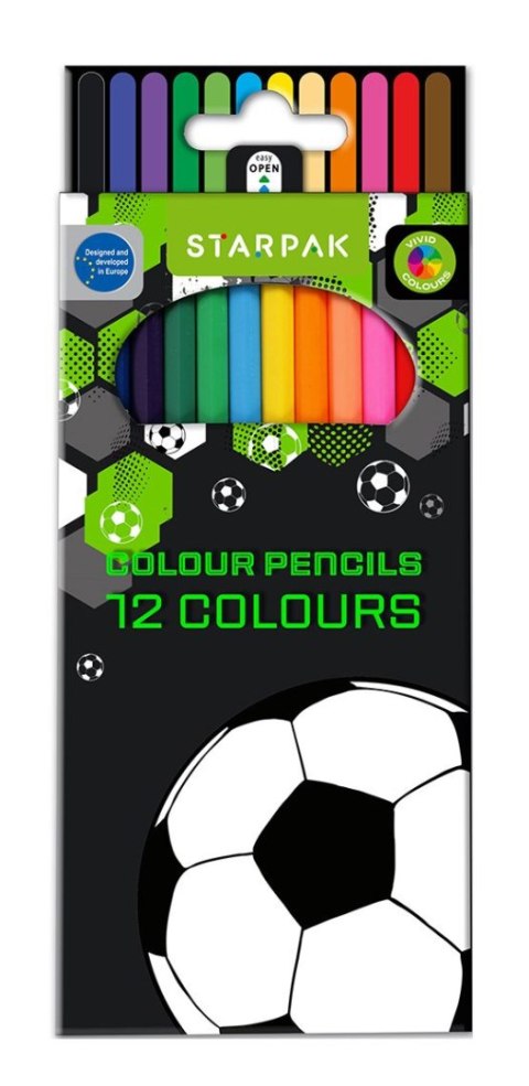 Kredki ołówkowe Football 12 kol. Starpak (553554) Starpak