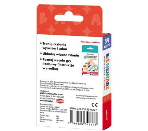 Książeczka edukacyjna Disney Uczy. Tworzę zdania i czytam. Karty Ameet (UEK 9301) Ameet