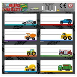 Naklejka na zeszyt Pojazdy Derform (NNZPO) Derform