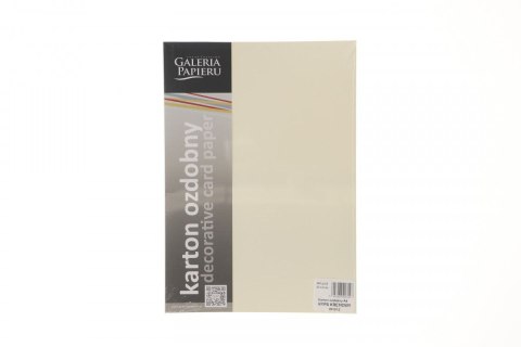 Papier ozdobny (wizytówkowy) ryps kremowy A4 kremowy 240g Galeria Papieru (201812) Galeria Papieru